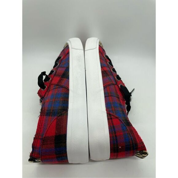 Jellypop Black & Red Plaid Leopard Kory Sneaker - Women Size 8.5 - Picture 7 of 15